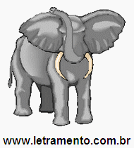 Letramento Elefante Animal Com a Letra E