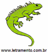 Letramento Iguana Animal Com a Letra i