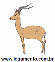 Letramento Impala Animal Com a Letra i