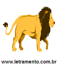 Letramento Leão Animal Com a Letra L