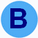 Círculo Azul Com a Letra B