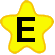 Estrela Amarela Com a Letra E