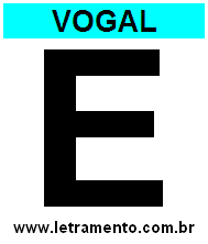 Letra E Vogal