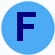 Círculo Azul Com a Letra F