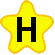 Estrela Amarela Com a Letra H