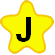 Estrela Amarela Com a Letra J