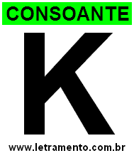 Letra K Consoante