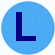 Círculo Azul Com a Letra L
