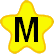 Estrela Amarela Com a Letra M