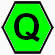 Letra Q Dentro Hexágono Verde