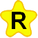 Estrela Amarela Com a Letra R
