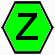 Letra Z Dentro Hexágono Verde