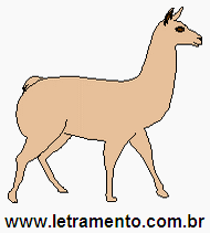 Letramento Lhama Animal Com a Letra L