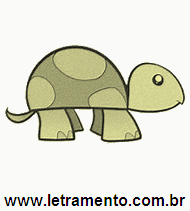 Letramento Tartaruga Animal Com a Letra T