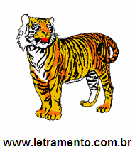 Letramento Tigre Animal Com a Letra T