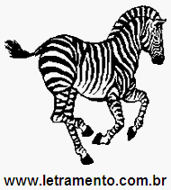 Letramento Zebra Animal Com a Letra Z