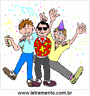 Amigos Comemorando o Ano Novo