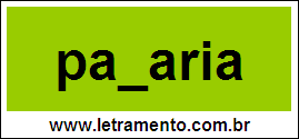Palavra Padaria Para Completar Com a Letra D