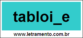 Palavra Tabloide Para Completar Com a Letra D