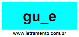 Palavra Gude Para Completar Com a Consoante D
