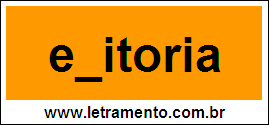 Palavra Editoria Para Completar Com a Letra D