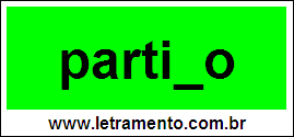 Palavra Partido Para Completar Com a Consoante D