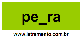 Palavra Pedra Para Completar Com a Letra D
