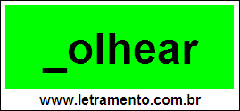 Palavra Folhear Para Completar Com a Consoante F