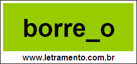 Palavra Borrego Para Completar Com a Letra G