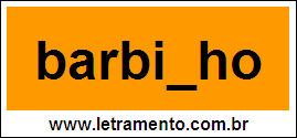 Palavra Barbilho Para Completar Com a Letra L