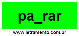 Palavra Palrar Para Completar Com a Consoante L