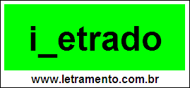Palavra Iletrado Para Completar Com a Consoante L