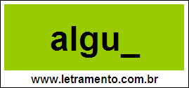 Palavra Algum Para Completar Com a Letra M