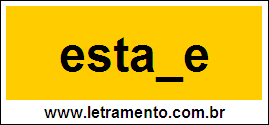Palavra Estame Para Completar Com a Consoante M