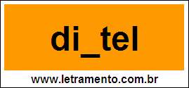 Palavra Dintel Para Completar Com a Letra N
