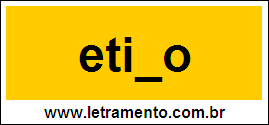 Palavra Etino Para Completar Com a Consoante N