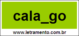 Palavra Calango Para Completar Com a Letra N