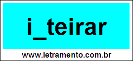 Palavra Inteirar Para Completar Com a Consoante N