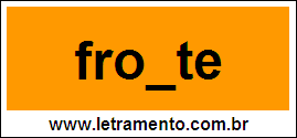 Palavra Fronte Para Completar Com a Letra N