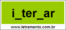 Palavra Internar Para Completar Com a Letra N