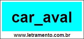 Palavra Carnaval Para Completar Com a Consoante N