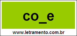 Palavra Cone Para Completar Com a Letra N