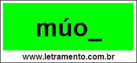 Palavra Múon Para Completar Com a Consoante N