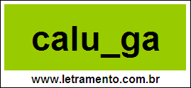 Palavra Calunga Para Completar Com a Letra N
