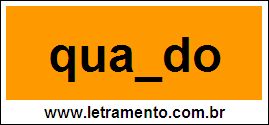 Palavra Quando Para Completar Com a Letra N
