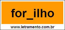 Palavra Fornilho Para Completar Com a Letra N
