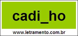 Palavra Cadinho Para Completar Com a Letra N