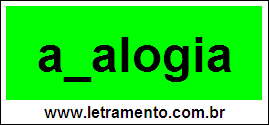 Palavra Analogia Para Completar Com a Consoante N