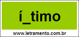 Palavra Íntimo Para Completar Com a Letra N