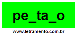 Palavra Pentano Para Completar Com a Consoante N